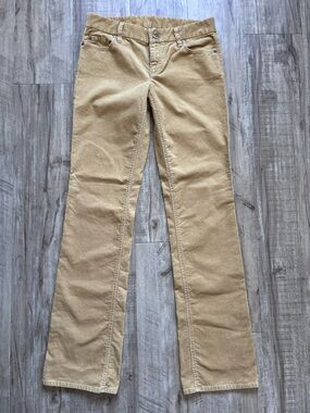 J. Crew favourite fit Tan Corduroy pants size 4 tall comfort cozy neutral earthy